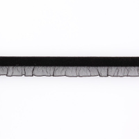 Оборка на бархатной резинке 1-сторонняя 03-A3TD черный